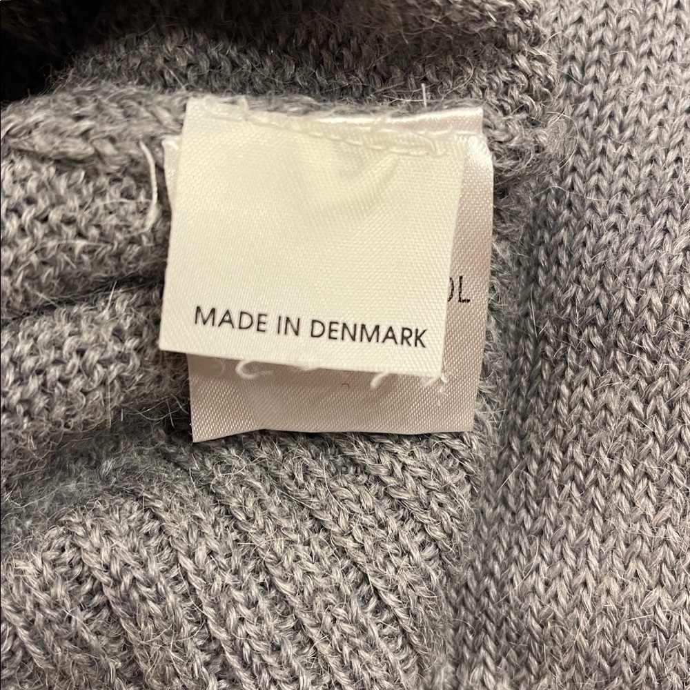 Bruuns Bazaar Small Grey Alpaca Blend Button Front Knit Cardigan - Picture 8 of 10